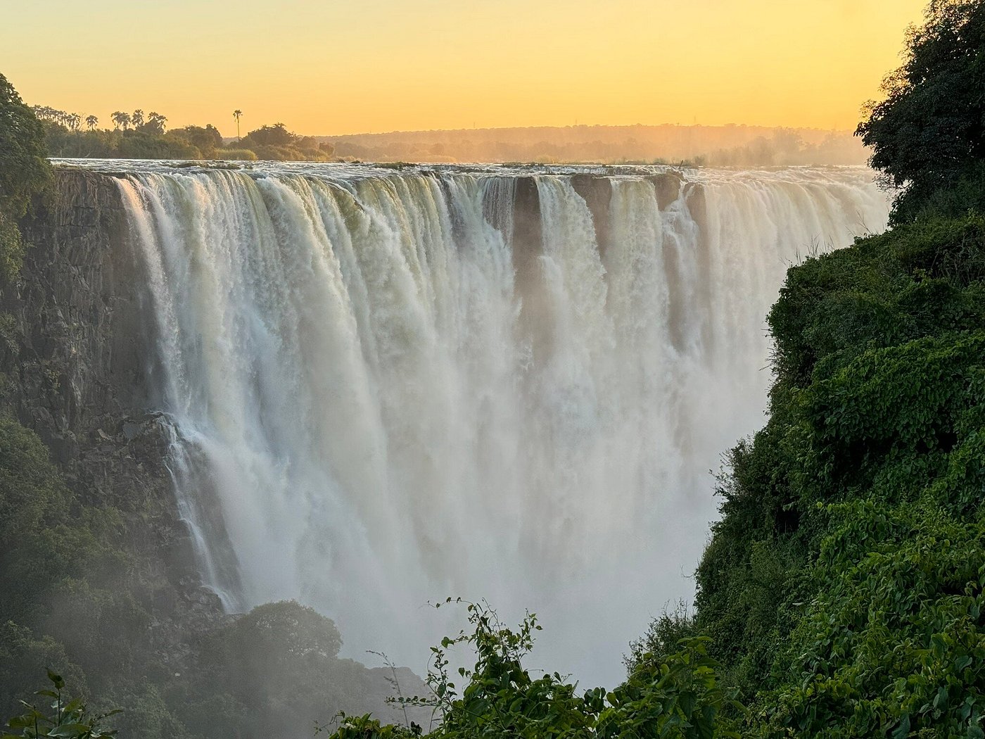 Victoria Falls at sunrise