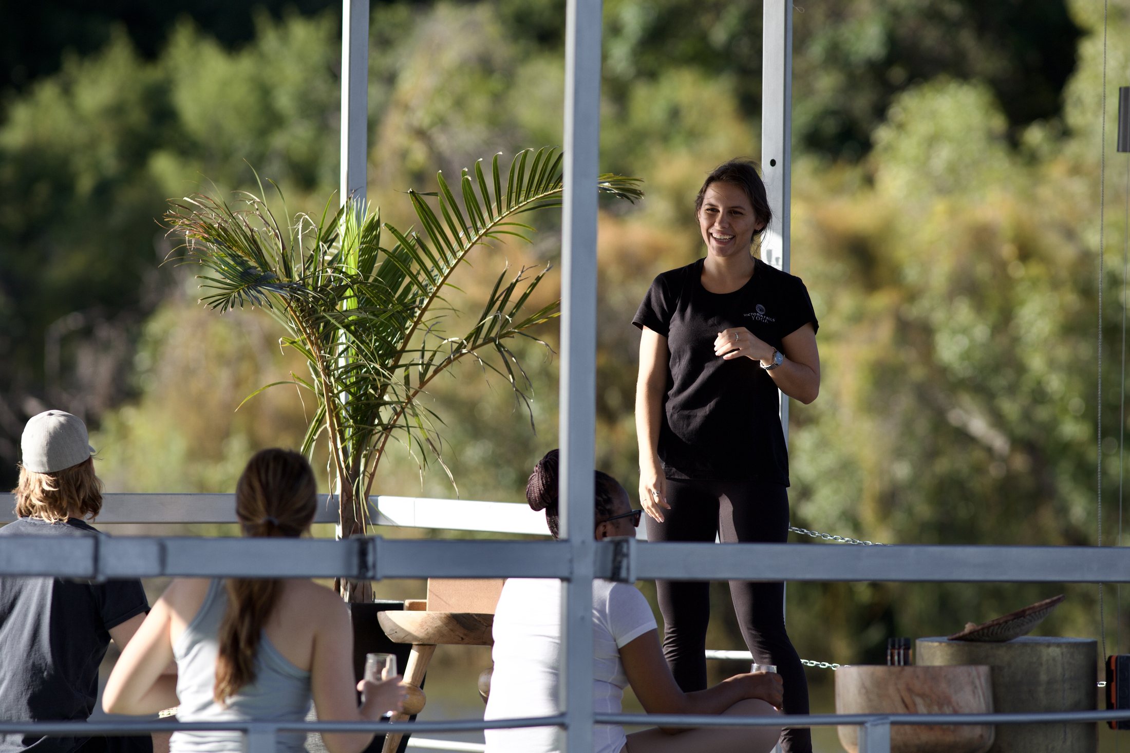Instructor leading a session on the Zambezi deck